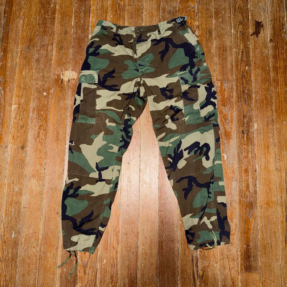 US Military Genuine Issue BDU Woodland Camo Cargo Pants Medium Regular